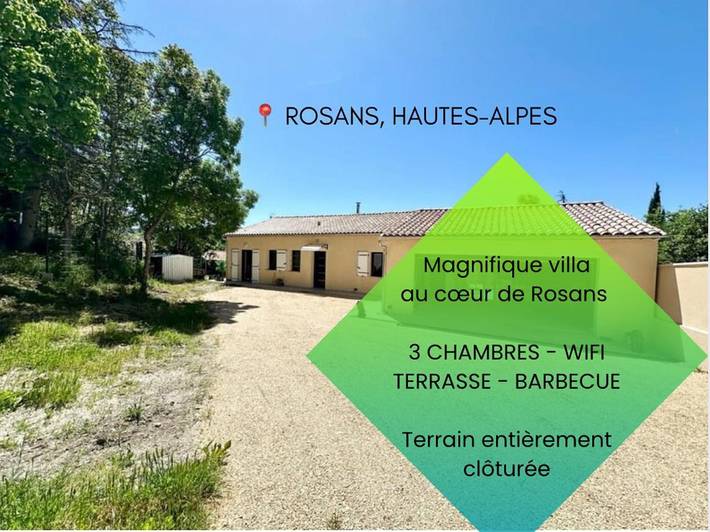 Location de vacances pour 6 personnes, avec jardin et vue à Rosans