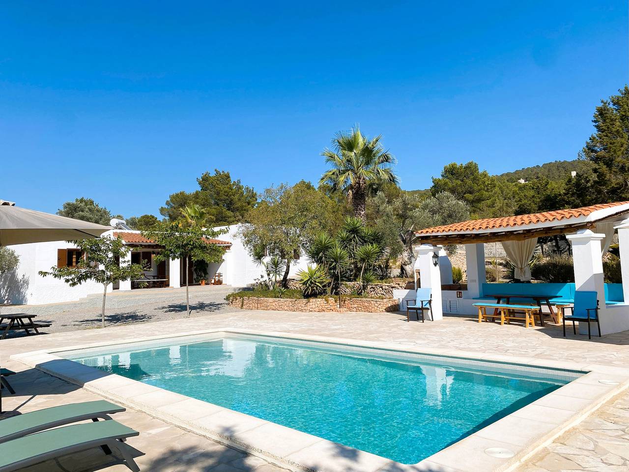 Maison de campagne 'Tarida' avec vue sur la mer, piscine privée et climatisation in Cala Tarida, Sant Josep de sa Talaia