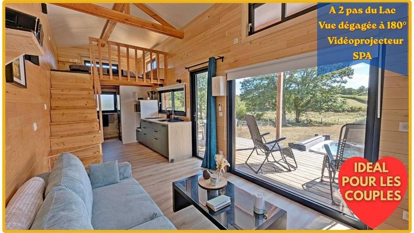 Gîte pour 4 personnes, avec Jacuzzi et Terrasse ainsi que Jardin et Vue dans Lac de Chamboux