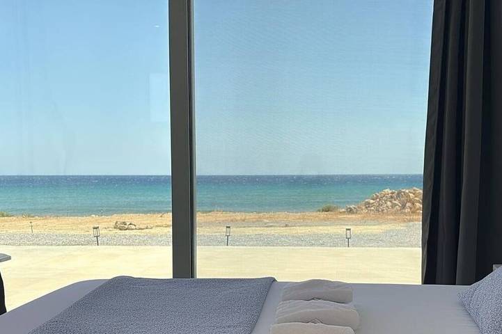 Brand new beachfront house in Koutsouras — 30 steps to crystal-clear water! in Lasithi