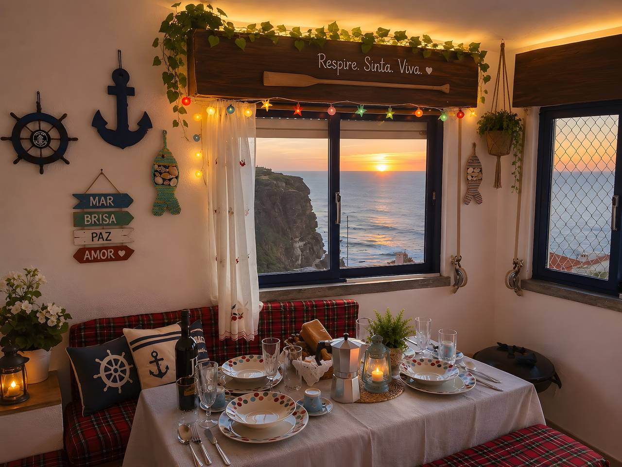 Casa Sol e Mar mit Meerblick, privater Terrasse und Balkon in Azenhas do Mar, Costa de Lisboa