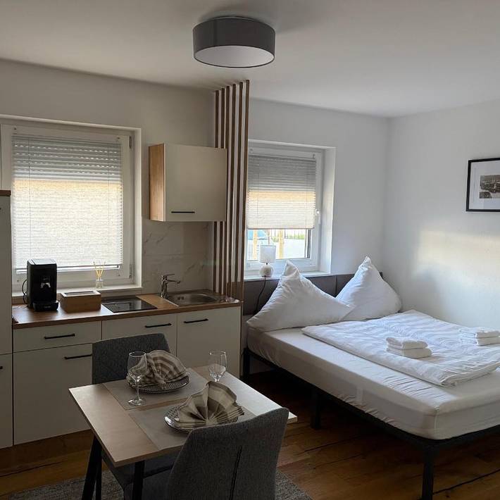 Ferienhaus für 2 Personen, mit Terrasse und Ausblick in Büchlberg