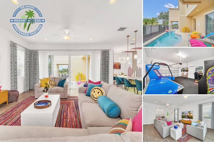 Villa for 10 people, with children pool and balcony/terrace as well as pool in Reunion Resort