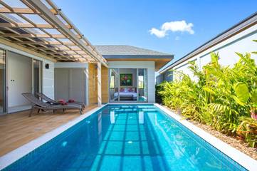 Cottage pour 4 personnes, avec terrasse et piscine, animaux acceptés à Kamala Beach