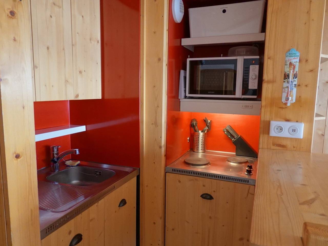 Ganzes Studio, Studio für 4 Pers. direkt an der Piste, zentral in Arc 2000, nahe Einkaufsmöglichkeiten, Bowling, Eislaufbahn in Les Arcs, Bourg-Saint-Maurice