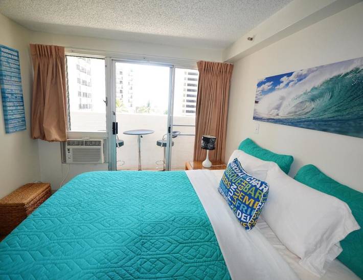 Apartamento para 2 personas, con balcón en Honolulu