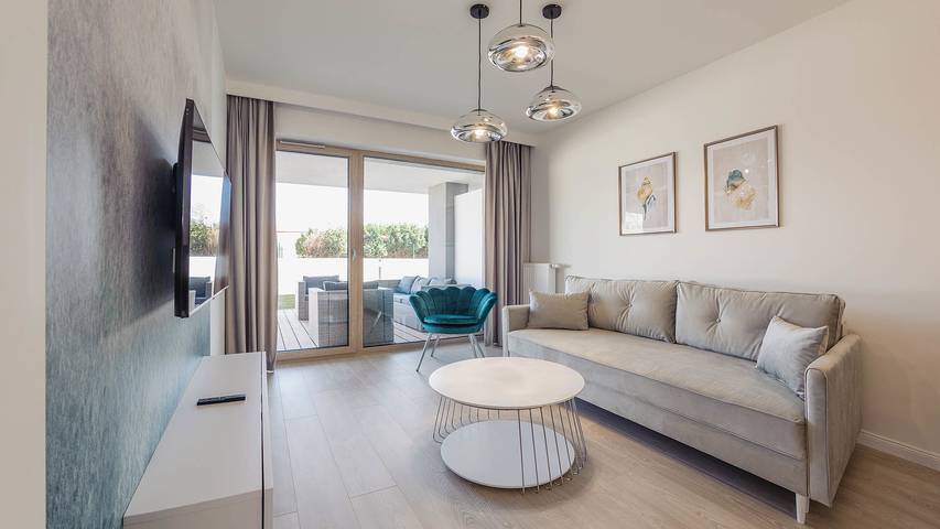 Apartament wakacyjny dla 4 osób, z Taras w Sianożęty