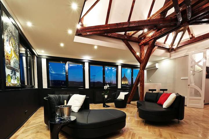 Ganze Wohnung, Art Nouveau Penthouse Budapest Panorama in Budapest, Danube-Ipoly National Park