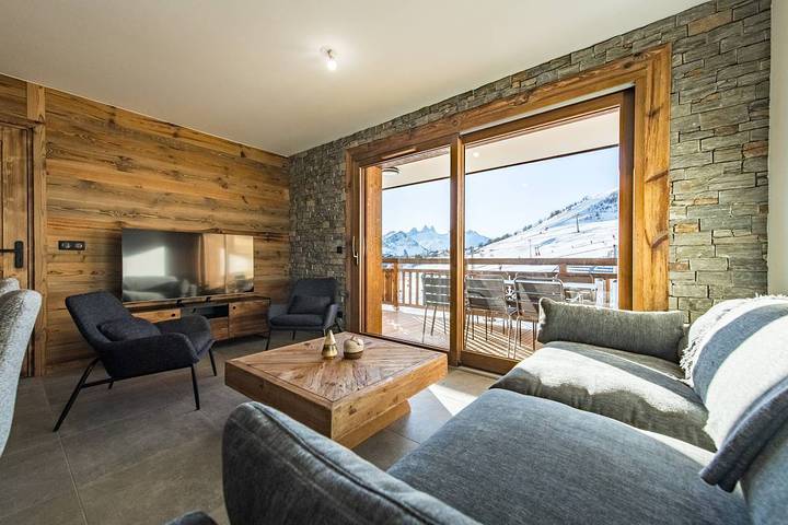 Appartement voor 6 personen, met Balkon/Terras in Les Sybelles