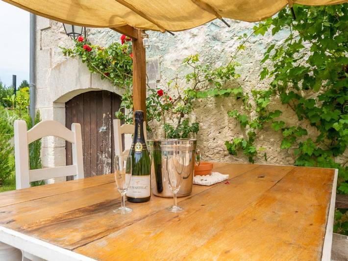 Location de vacances pour 4 personnes, avec jardin ainsi que vue et piscine, animaux acceptés à Montagrier - 3