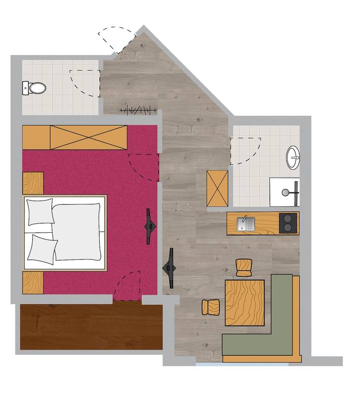 Cottage pour 2 personnes, avec jardin ainsi que vue et terrasse à Galtür
