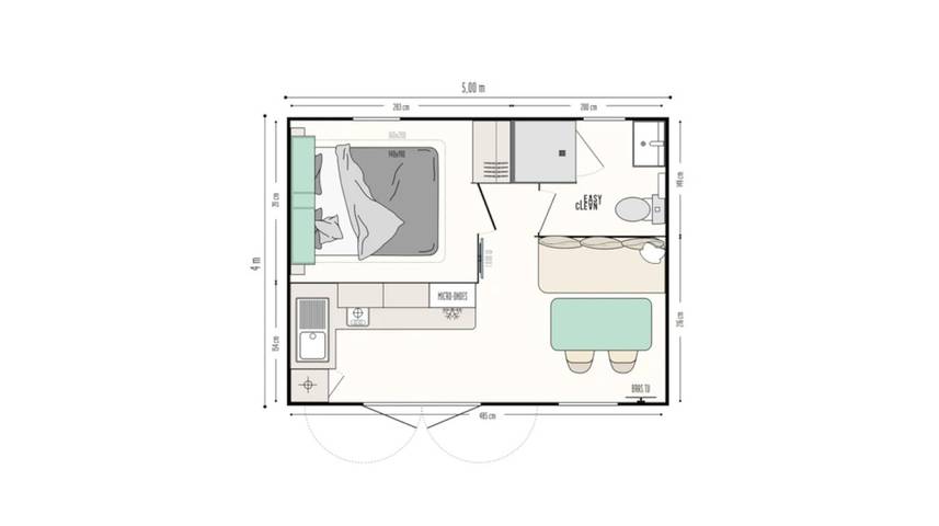 Camping pour 2 personnes, avec jacuzzi et bassin pour enfant à Olmeto