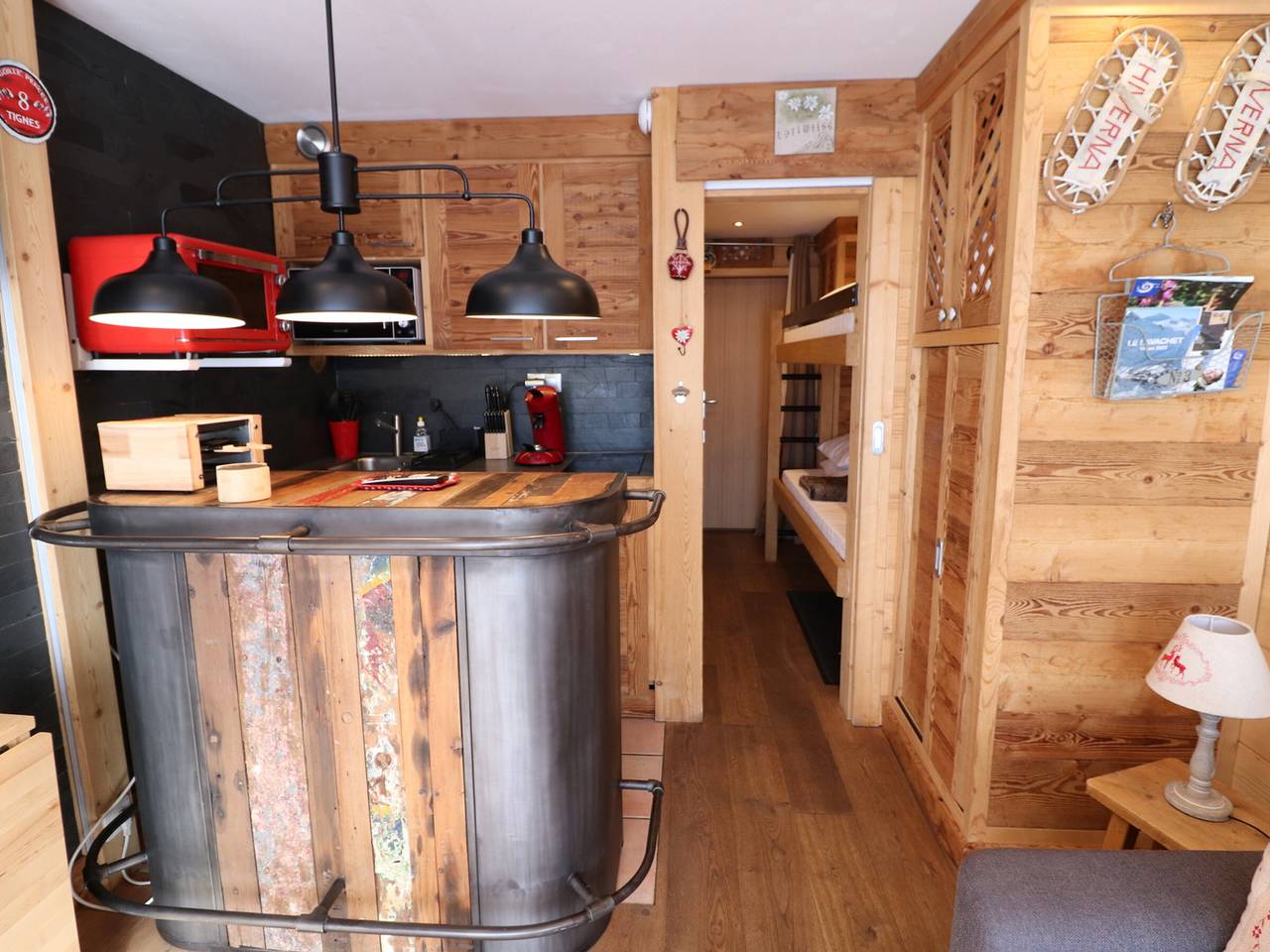 Gehele studio, Renovated studio in Tignes with balcony and Wifi, near slopes in Tignes, Vanoise Nationaal Park