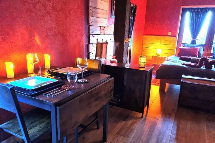 Chambre d’hôte pour 2 personnes, avec Jacuzzi dans Verlaine