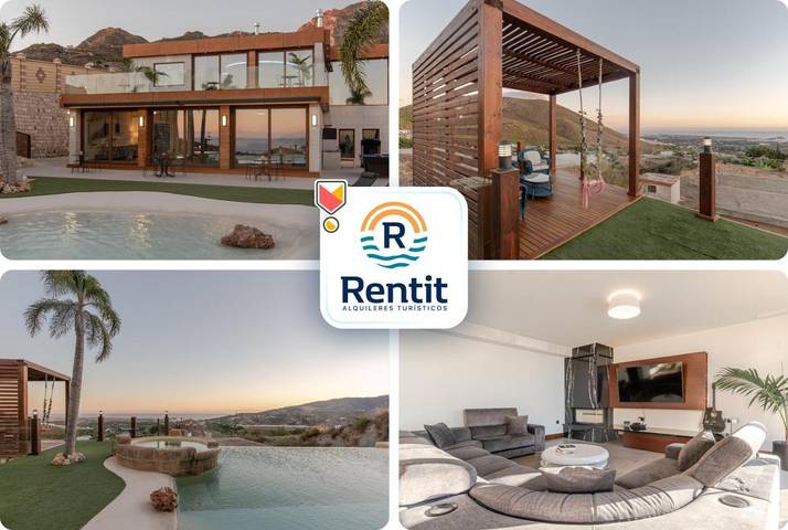 Casa rural para 11 personas, con jardín además de piscina y vistas en Molvízar