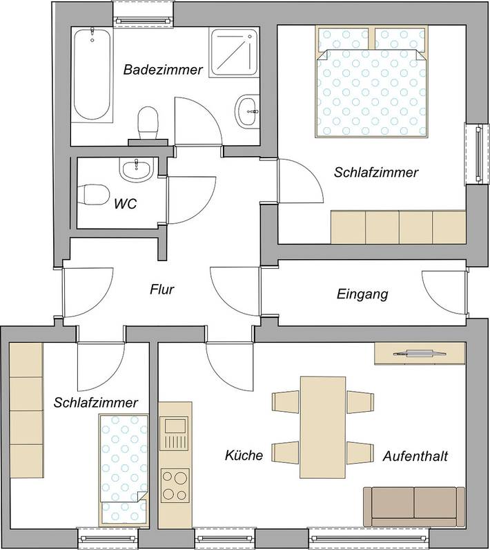 Ferienwohnung für 5 Personen, mit Garten und Terrasse sowie Sauna, kinderfreundlich - 1