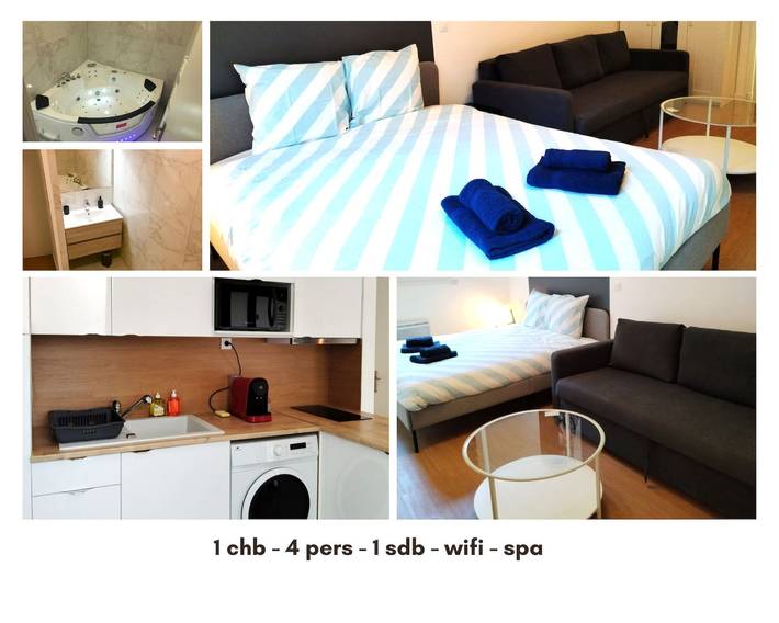 Appartement de vacances pour 4 personnes, avec Jacuzzi
