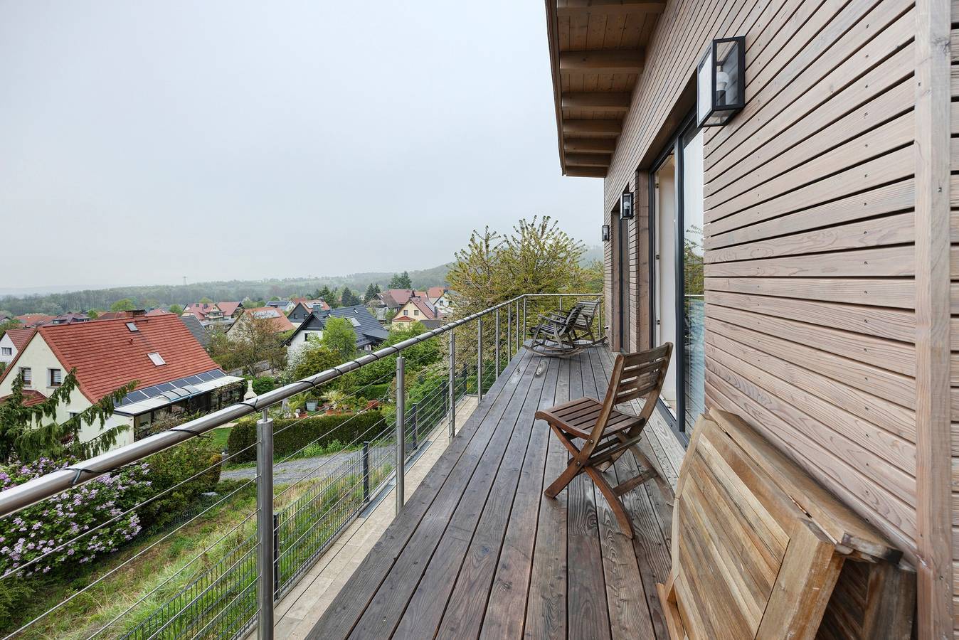 Casa de vacaciones 'Mit Panoramablick' con vistas a la montaña, terraza compartida y Wi-Fi in Quedlinburg, Harzvorland