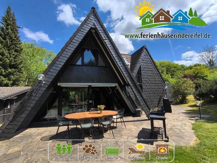 Ferienhaus für 6 Personen, mit Ausblick und Sauna sowie Garten, mit Haustier - 1