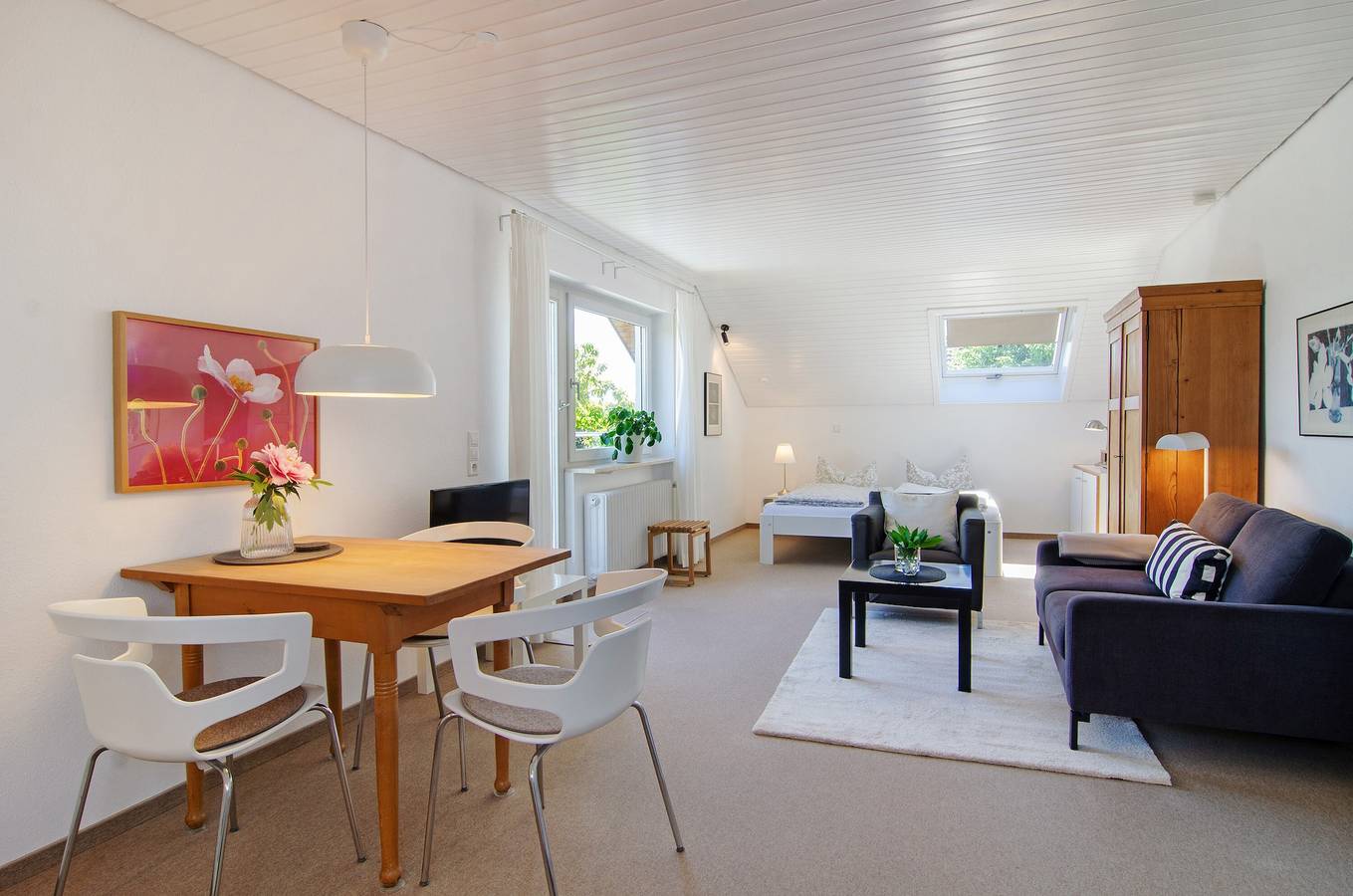 Ganze Wohnung, Ferienwohnung '1-Zimmer-Fewo, 45 Qm' mit Gemeinschaftsgarten, Balkon und Wi-Fi in Kippenhausen, Immenstaad am Bodensee