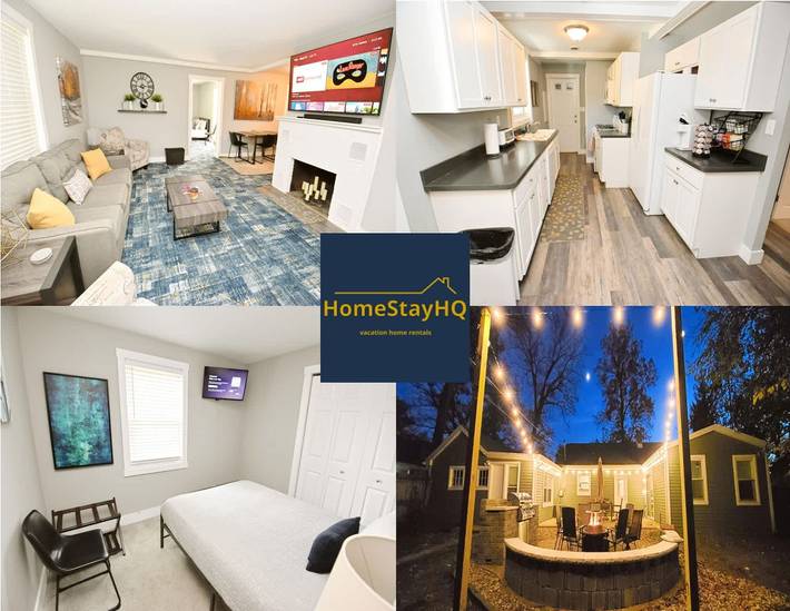 Vacation house for 8 people, with balcony and yard, kid friendly in Indiana