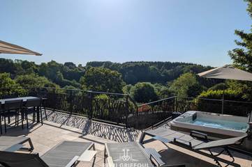 Location de vacances pour 10 personnes, avec jacuzzi ainsi que sauna et jardin, animaux acceptés à Gonneville-sur-Honfleur