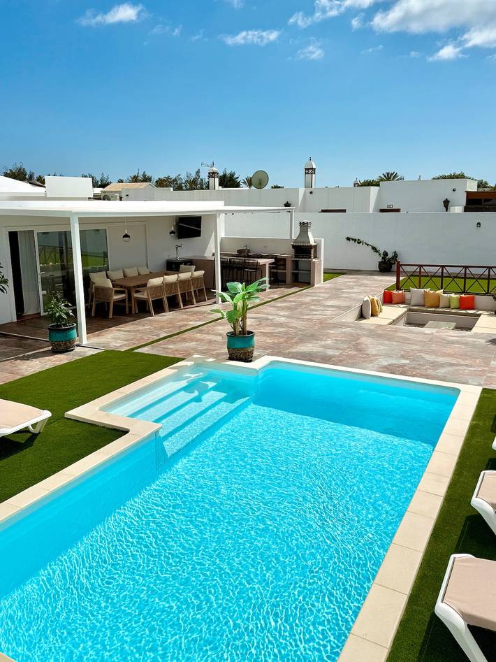 Casa de vacaciones para 12 personas, con jardín, Familias con niños en Playa Blanca