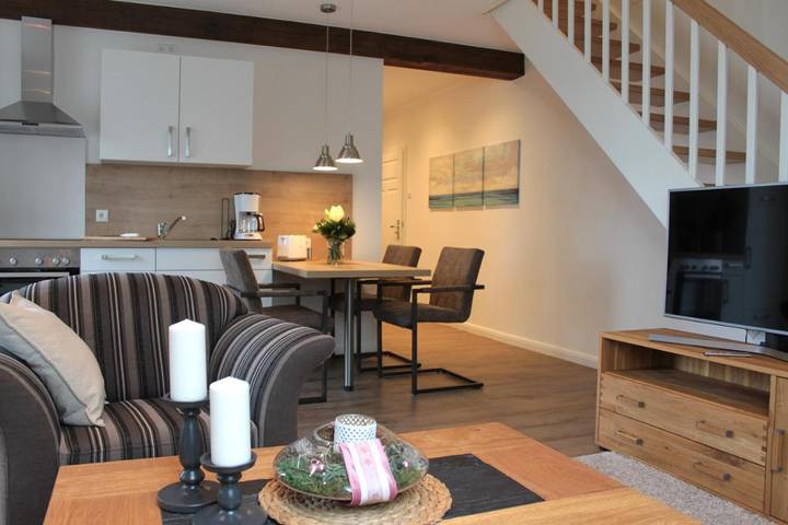 Ferienwohnung für 4 Personen, mit Terrasse und Garten sowie Sauna und Ausblick in Löningen