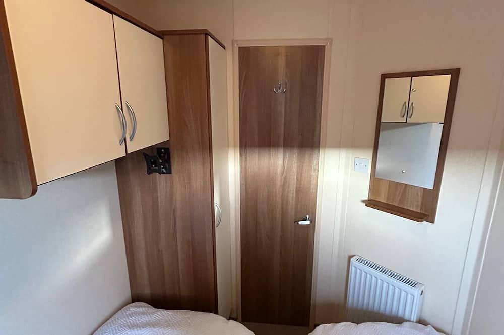 Roulotte-Komfort-Ensuite-Blick auf die Landschaft in Newton Stewart, Dumfries und Galloway