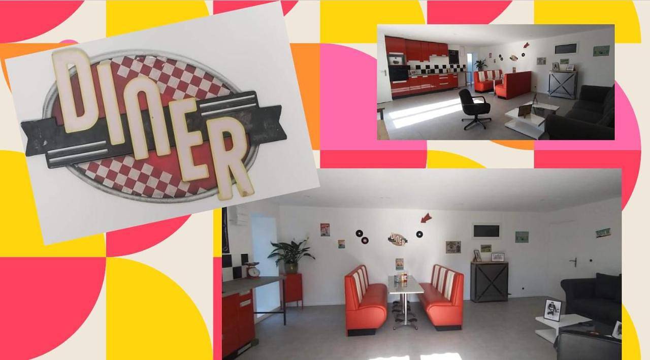 Gite American Diner sur la site The Farm Ouest capacité 7 personnes in Fougeré, Région de La Roche-sur-Yon