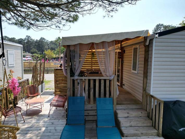 Camping pour 7 personnes, avec piscine et vue ainsi que jardin et vue sur le lac au Cap Ferret - 4