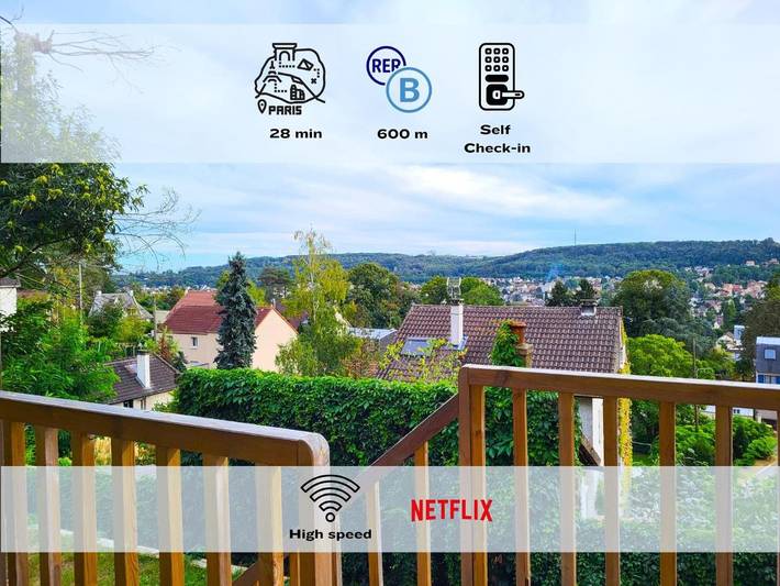 Appartement de vacances pour 2 personnes, avec Balcon ainsi que Terrasse et Vue