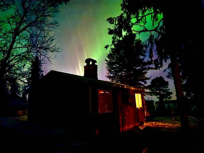 Ferienhaus für 3 Personen, mit Ausblick und Seeblick sowie Sauna und Garten, mit Haustier in Lappland (Schweden)
