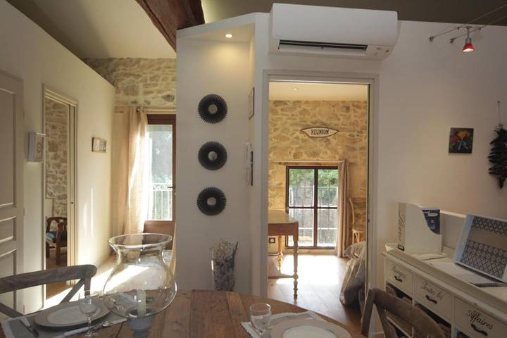 Gîte pour 4 personnes, avec piscine et vue ainsi que jardin et sauna à Saint-Paul-et-Valmalle - 4