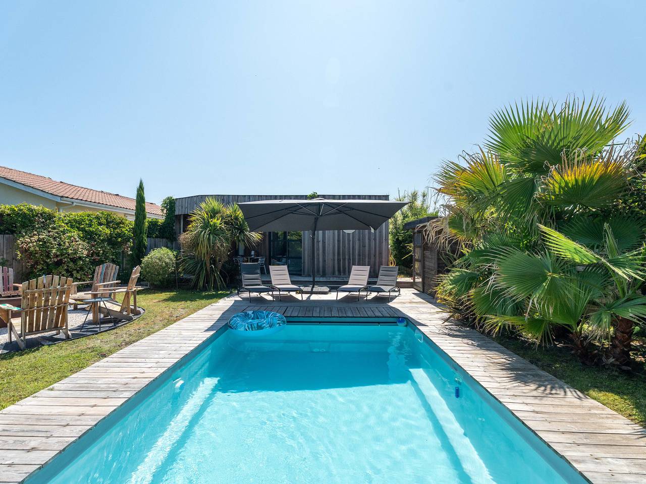 Maison familiale style loft à Biscarrosse - 10 personnes, piscin in Biscarrosse (bourg), Biscarrosse