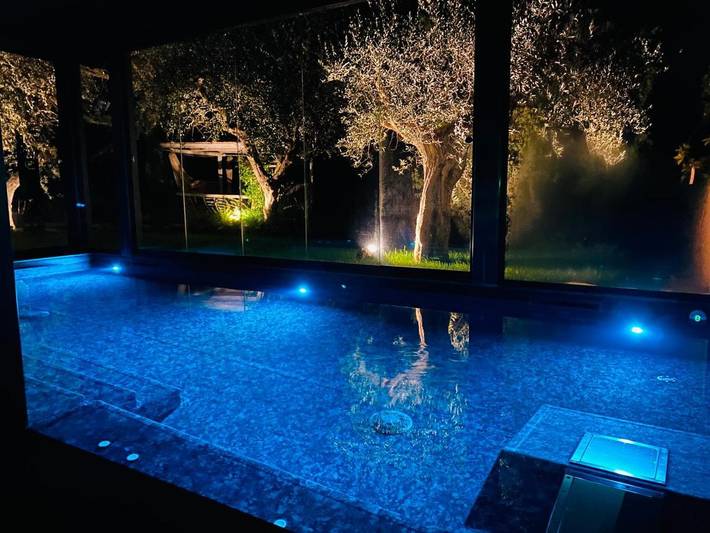 Casa vacanza per 3 persone, con giardino e sauna nonché idromassaggio e piscina in Tuoro sul Trasimeno