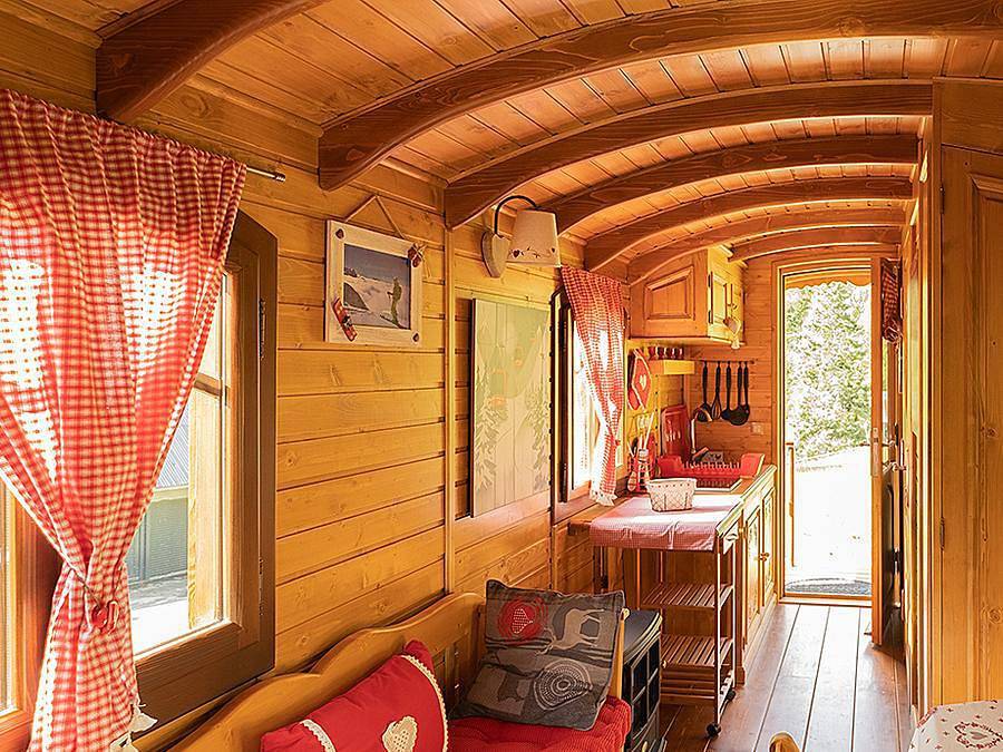 Camping Les Tilleuls - Tiny house 2 personnes - Roulotte Ancolie in Gèdre, Parc national des Pyrénées