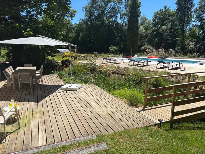 Gîte pour 2 personnes, avec piscine ainsi que vue et jardin à Plaisance - 4