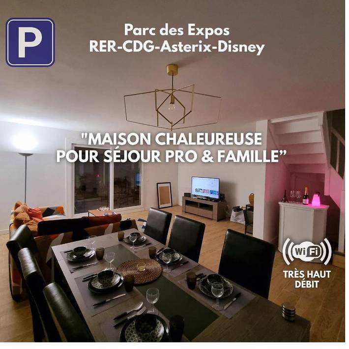 Maison de vacances pour 8 personnes, avec Terrasse ainsi que Jardin et Vue à Villepinte