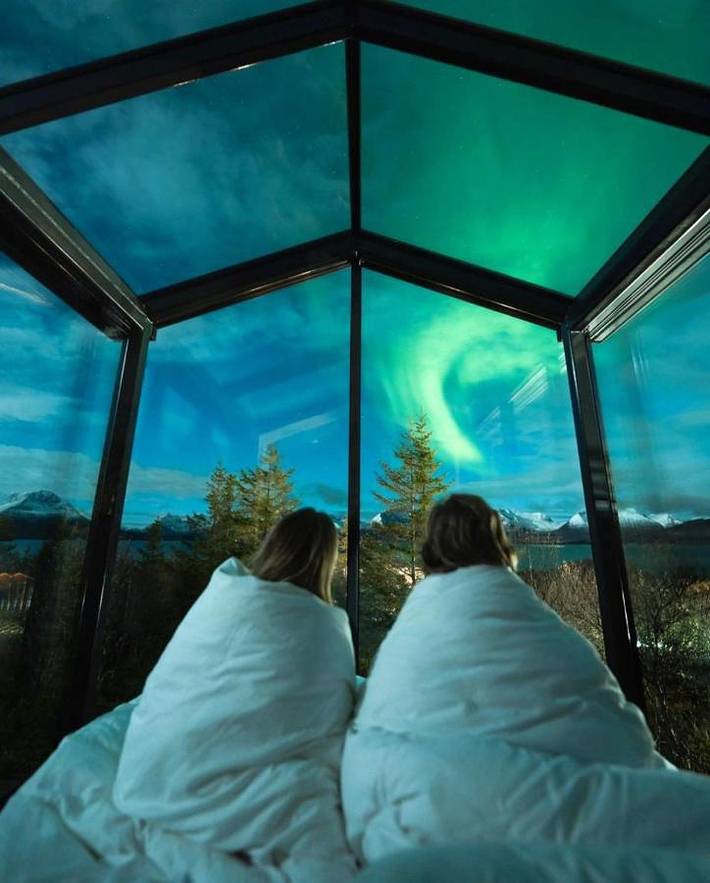 Lodge für 2 Personen, mit Whirlpool und Terrasse sowie Sauna und Ausblick in Troms - 4