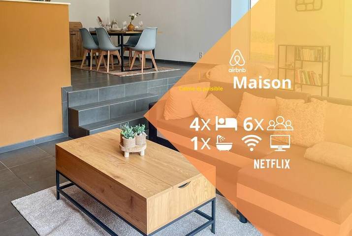 Gîte pour 6 personnes, avec Terrasse ainsi que Jardin et Vue dans Brugelette