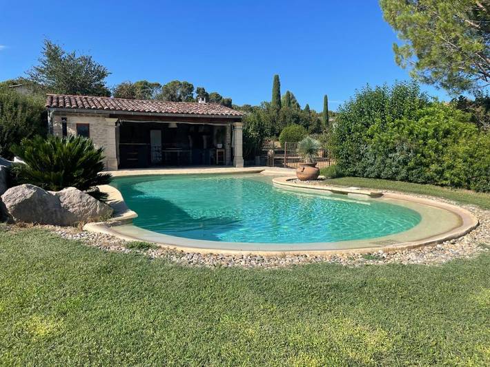 Maison de vacances pour 6 personnes, avec piscine ainsi que balcon et vue - 1