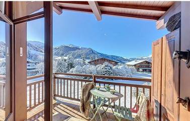 Gîte pour 4 personnes, avec jardin et balcon à Megève