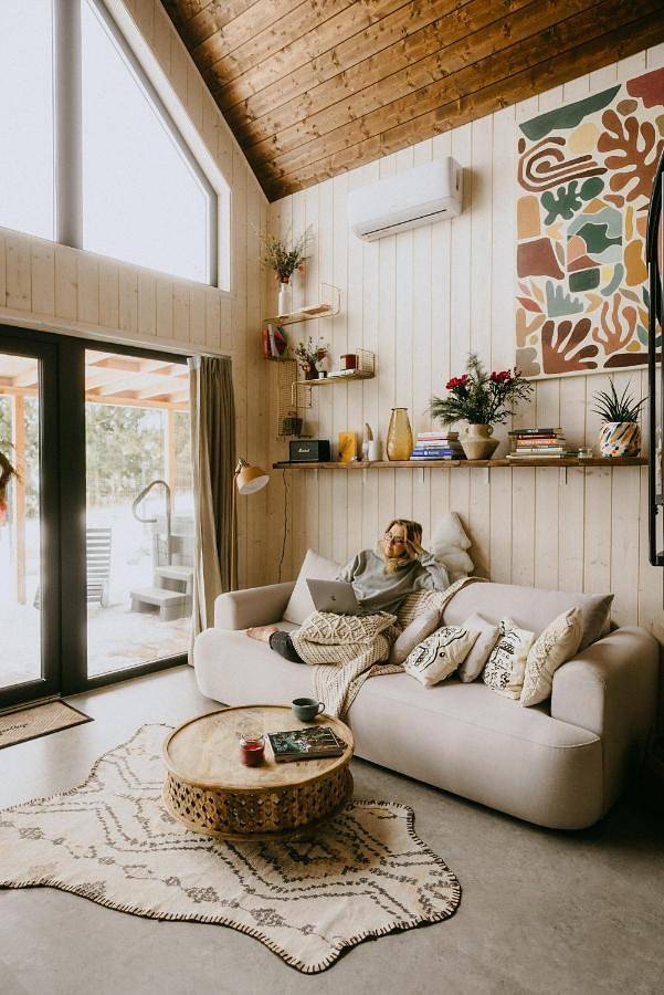 Dom dla 6 osób, z widok na jezioro i sauna oraz widok i ogród, zwierzęta dozwolone w Chmielno