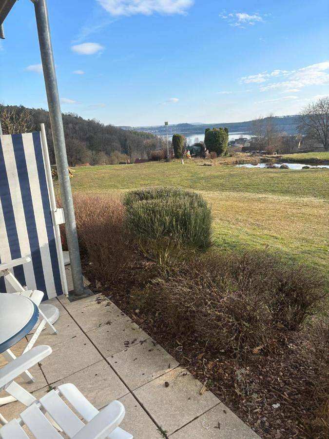 Ferienwohnung für 2 Personen, mit Terrasse und Seeblick sowie Ausblick am Brombachsee