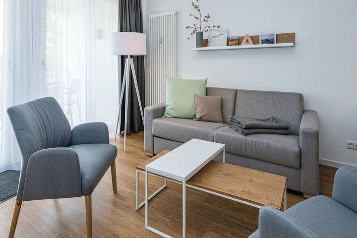 Ferienwohnung für 5 Personen, mit Balkon und Kinderpool sowie Sauna in Bensersiel