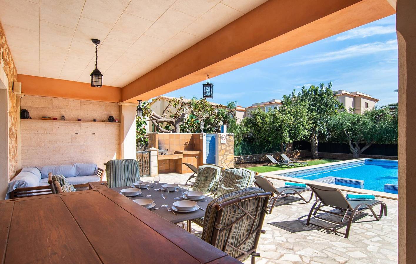 Entspannender Rückzugsort mit Pool und Terrasse, 1,5 km zum Strand von Arenal in Portocolom, Felanitx
