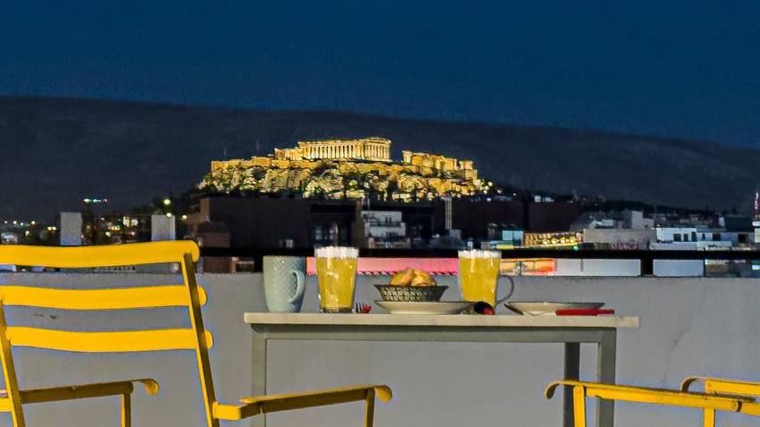 Dom dla 4 osób, z Widok na ocean i Balkon w Ateny