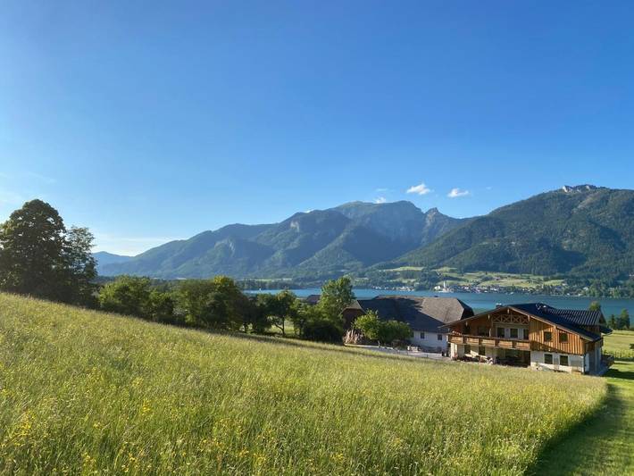 Ferienwohnung für 6 Personen, mit Seeblick und Ausblick sowie Garten, mit Haustier in Strobl - 4