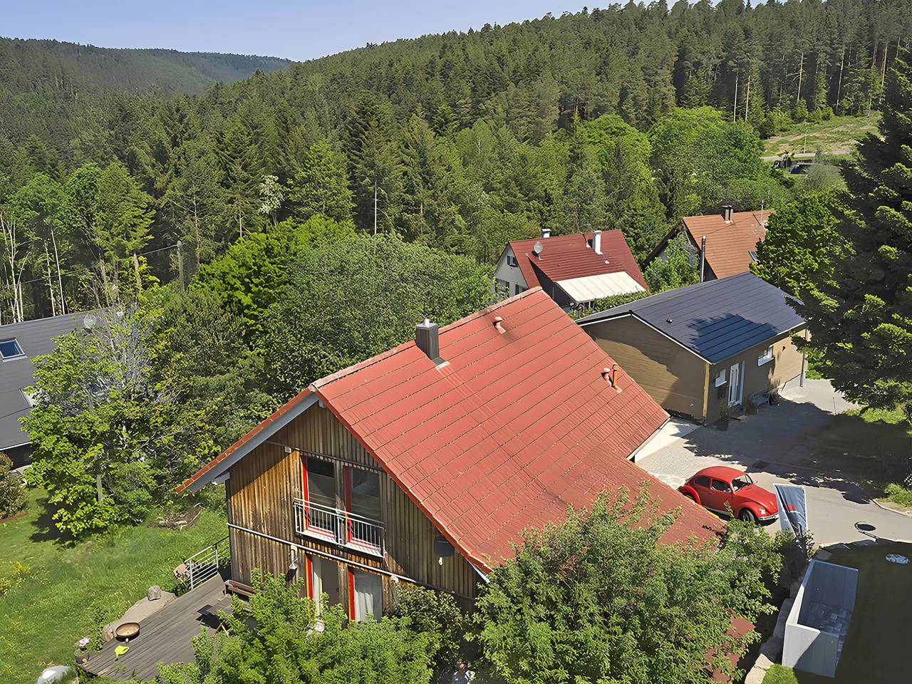 Ganze Wohnung, Apartment 'Ferienwohnung, 47qm' mit gemeinsamer Terrasse, gemeinsamem Garten und Wlan in Oberreichenbach, Nordschwarzwald